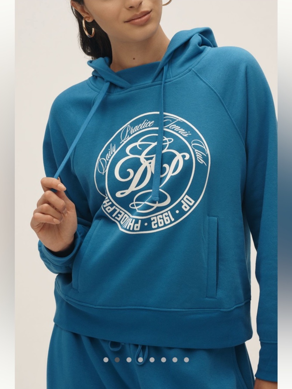 Anthropologie Daily Practice Cotton-Blend Graphic Hoodie